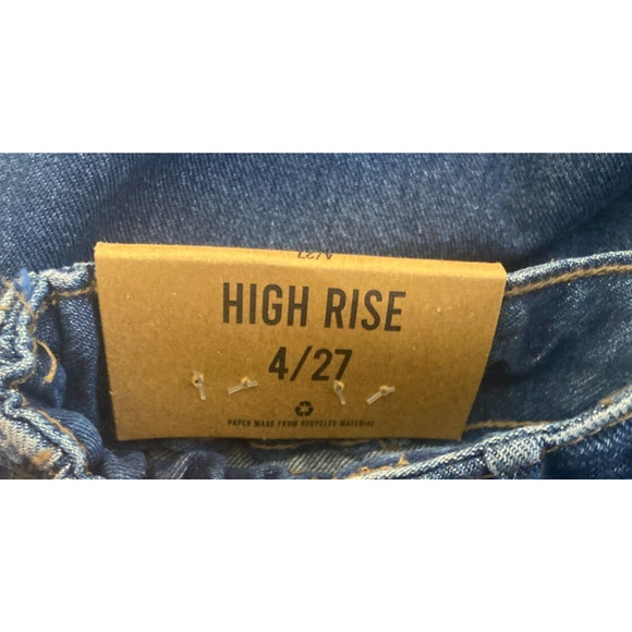 Kensie Jeans Vintage Luxe The High Rise Barrel Button Front Jean Size 4/27 NWT - Picture 8 of 10